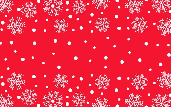 Flocos Neve Brancos Decorativos Natal Fundo Vermelho Gráficos Vetoriais Para —  Vetores de Stock