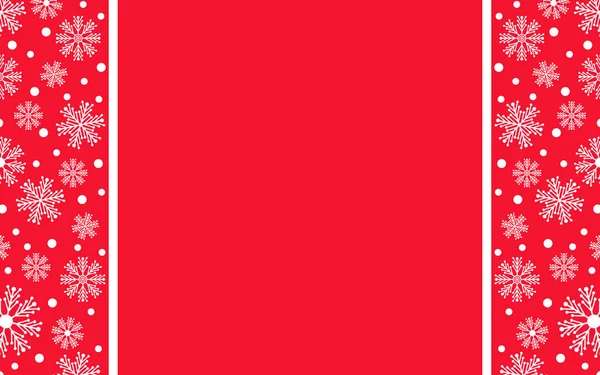 Fond Géométrique Rouge Avec Motif Flocons Neige Blancs Noël Graphique — Image vectorielle