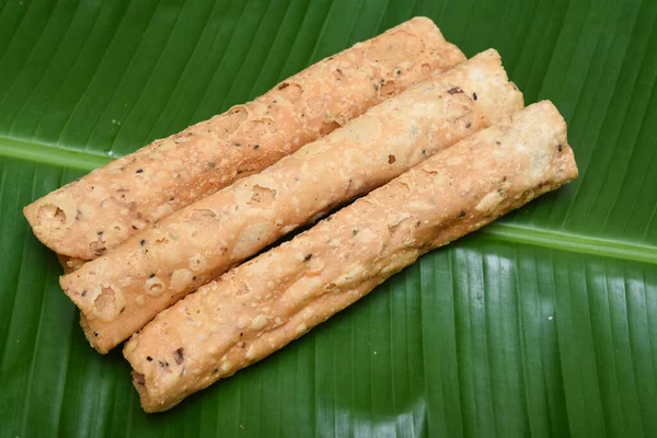 Kerala Snack Kuzhalappam Sült Snack Banán Levél Népszerű Dél India — Stock Fotó