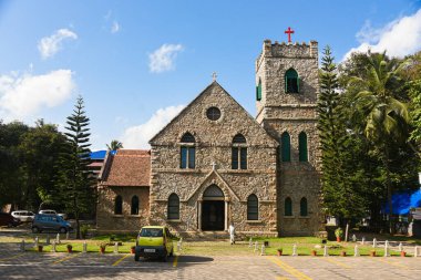 Kerala, Hindistan - 08 Eylül 2019: Eski CSI MM kilisesi, Trivandrum şehrinin merkezinde yer alan Mateer Anıt Kilisesi.