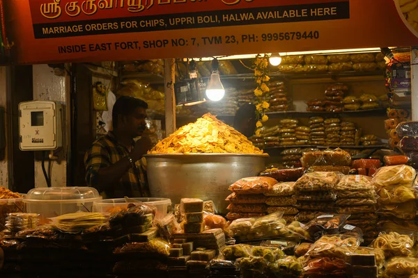 Kerala Indien September 2019 Chips Geschäft Auf Der Straße Kizhakkekotta — Stockfoto