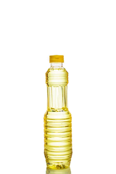 Minyak Sayur Botol Mengisolasi Latar Belakang Putih — Stok Foto
