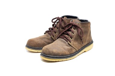 deri ayakkabılar izole edilmiş beyaz arkaplan