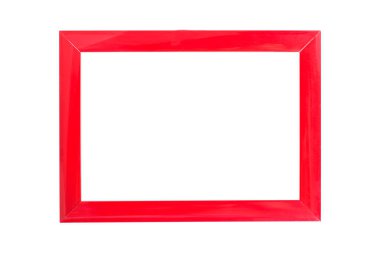 Kırmızı Çerçeve izole edilmiş beyaz arkaplan
