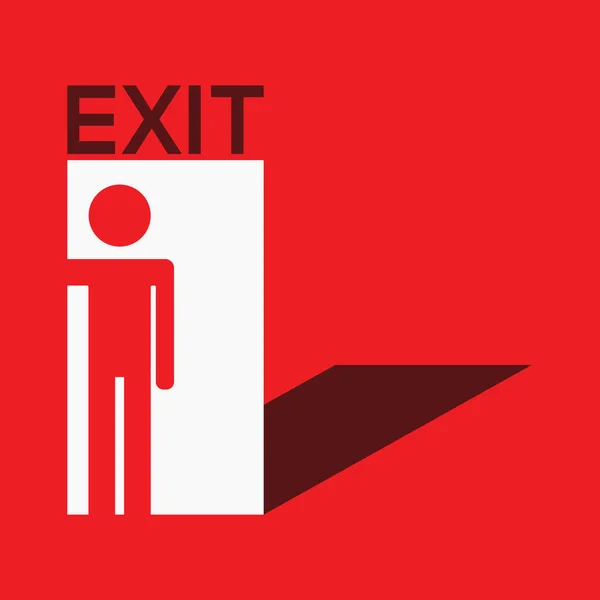 Exit Sign Vector Illustration — Stock Vector