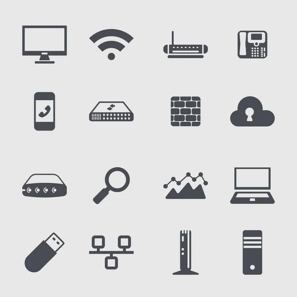 Network Icons Vector Set — Stock Vector