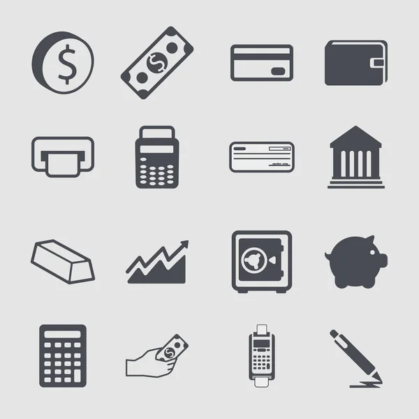 Banking Icons Vector Set — Stock Vector