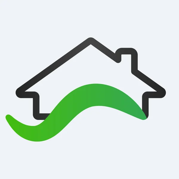 Eco House Design Icon — Stock Vector