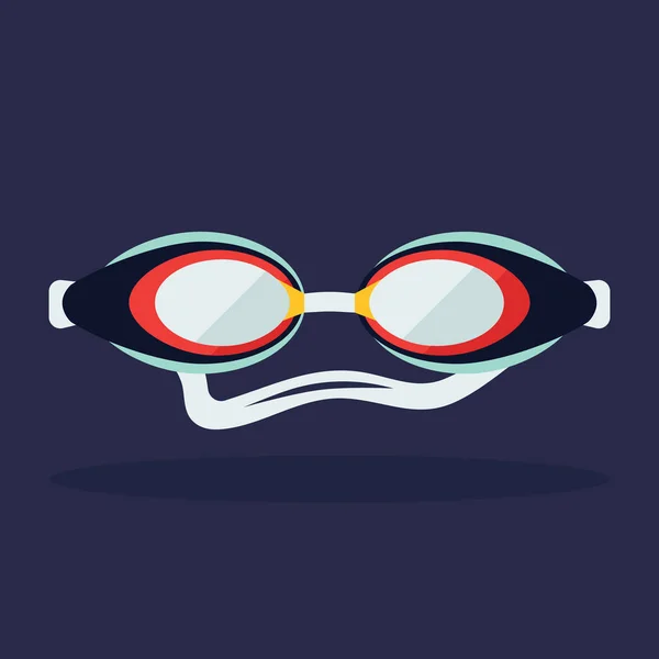 Yüzme Gözlükleri Vektör Illüstrasyonunu Değiştirir — Stok Vektör
