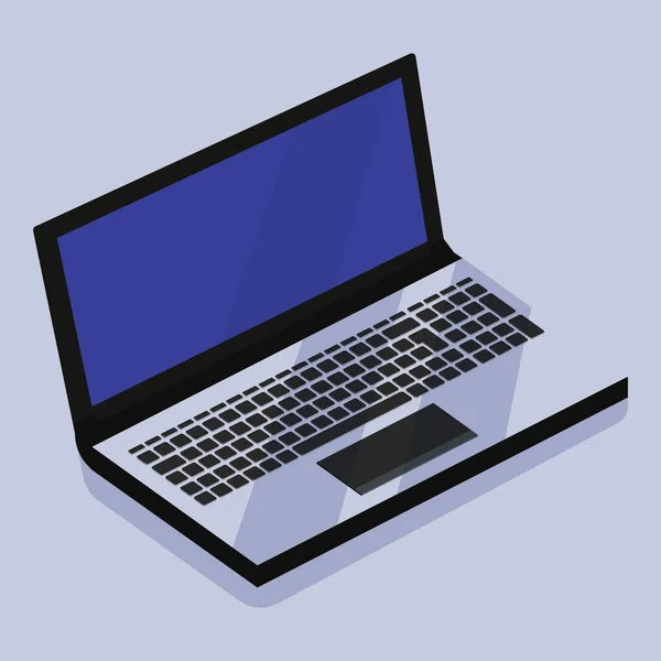 Isometrisk Laptop Vektor Illustration – Stock-vektor