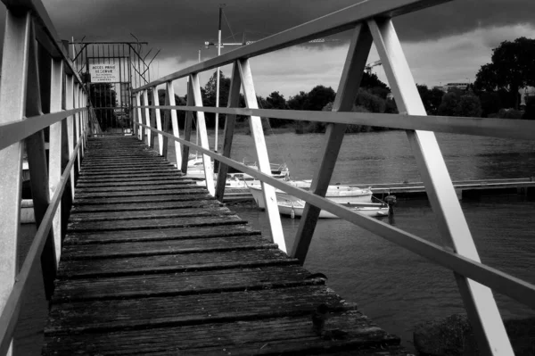 Phtographie Einer Industriebrücke Der Stadt Saint Nazaire Frankreich — Stockfoto