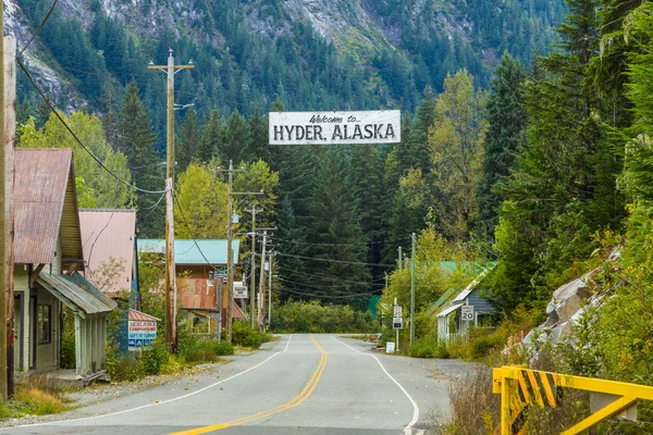 Hyder Alaska Septiembre 2018 Una Ciudad Fantasma Amistosa Alaska —  Fotos de Stock