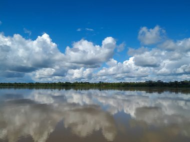 Amazon Nehri ve bulut refleksi