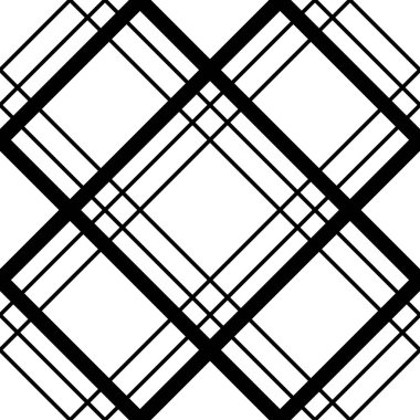 Soyut geometrik, pürüzsüz desenli. Basit siyah beyaz arkaplan. Vektör çizimi. Tek renkli klasik tasarım.