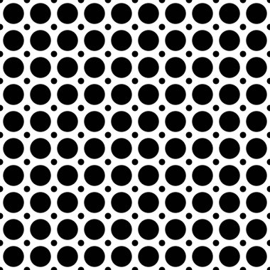 Çemberli soyut geometrik kusursuz desen. Basit siyah beyaz arkaplan. Vektör çizimi. Tek renkli klasik tasarım.