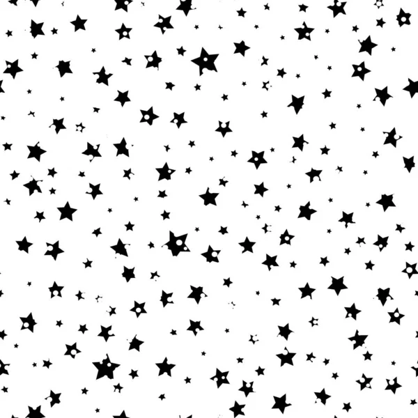 파괴된 별들이 현대의 거무스름 패턴을 무색하게 만든다 일러스트 배경은 흑백이다 — 스톡 벡터
