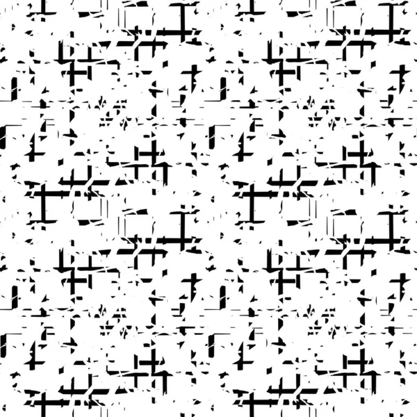 Czarno Białe Tło Teksturą Grungy Monochromatyczny Abstrakcyjny Wzór Bez Szwu — Wektor stockowy