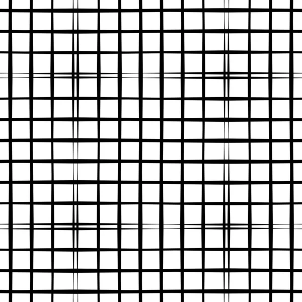 Abstrakcyjny Geometryczny Bezszwowy Wzór Siatką Proste Czarno Białe Tło Ilustracja — Wektor stockowy