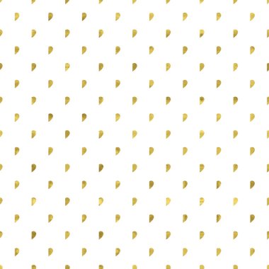 Beyaz ve altın desenli, parlak folyo desenli damlalar. Soyut sanatsal konfeti geçmişi. Kumaş tasarımı, duvar kağıdı, dekoratif kağıt, web için parlak bir illüstrasyon
