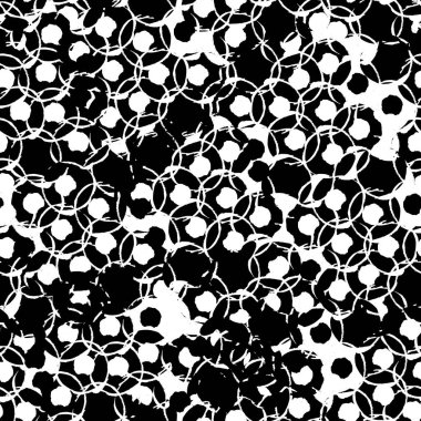 Vektör el yapımı kusursuz desen. Mürekkep desenli Grunge arkaplanı. Tek renkli arkaplan. Siyah ve beyaz kirli şablon. Klasik illüstrasyon.