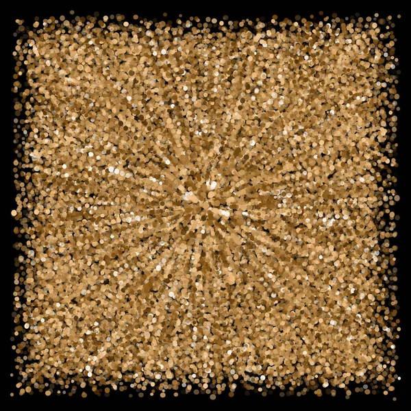 Абстрактный Современный Плакат Золотыми Конфетти Золотой Глиттерной Рамой Векторная Иллюстрация — стоковый вектор