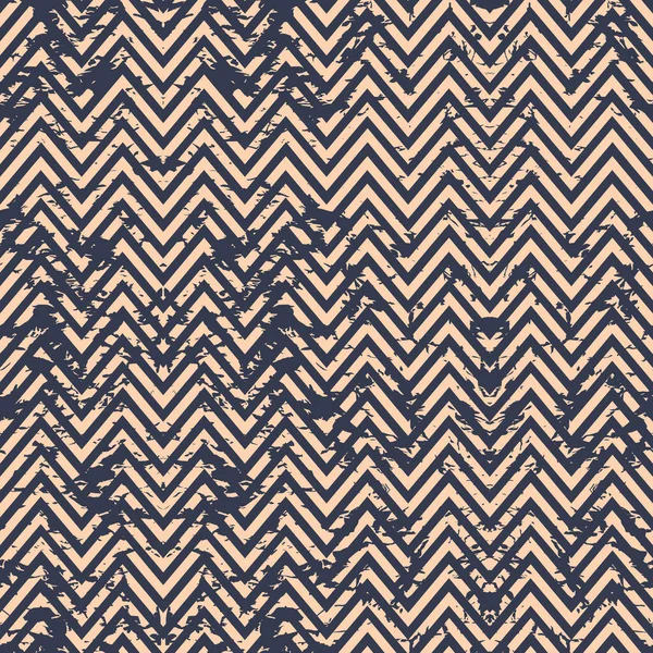 Klassisches Chevron Muster Blau Und Beige Abstrakter Geometrischer Moderner Hintergrund — Stockvektor