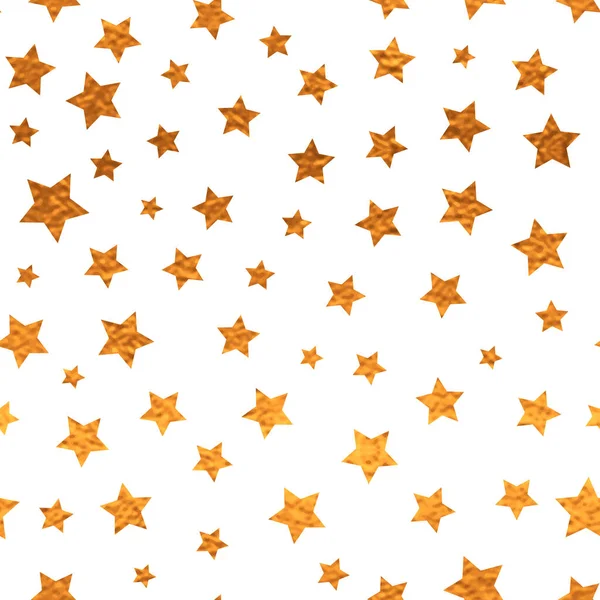 Strahlend Abstraktes Weißes Modernes Nahtloses Muster Mit Goldenen Sternen Vektor — Stockvektor