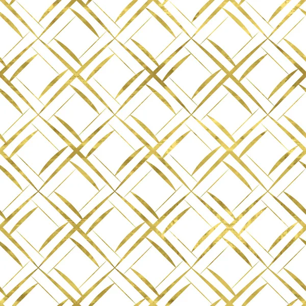 Weißes Und Goldenes Geometriemuster Abstrakter Geometrischer Moderner Hintergrund Mit Goldenem — Stockvektor