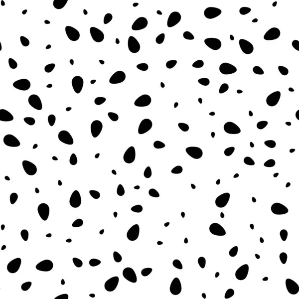 White Black Seamless Pattern Dots Rain Drops Egg Polka Dots — Stock Vector