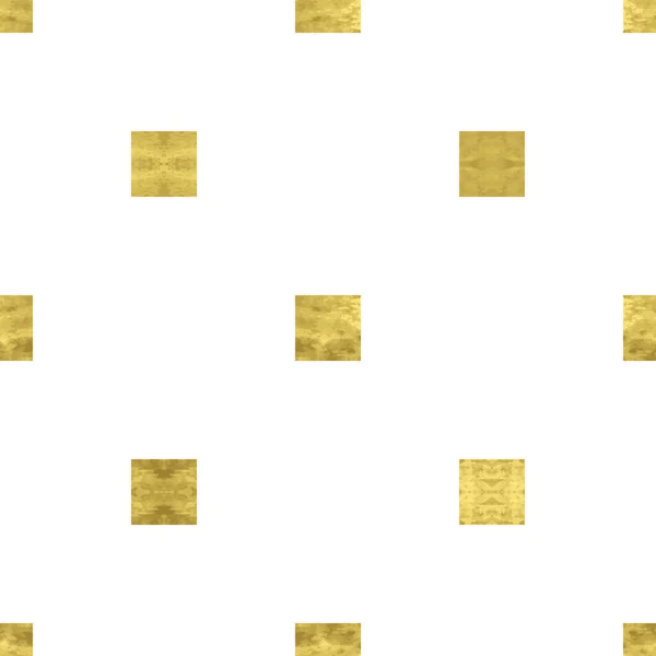 Padrão Geometria Branca Dourada Com Quadrados Confetes Mosaico Fundo Moderno — Vetor de Stock