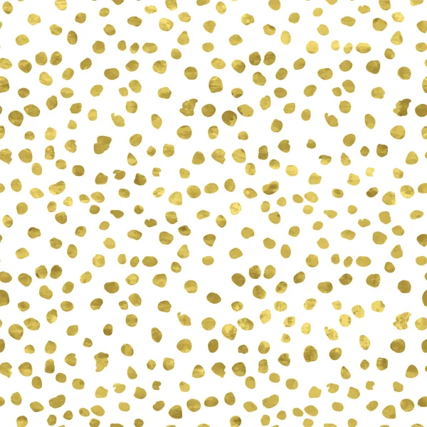 Weiß Und Gold Nahtlose Muster Mit Glitzerfolie Strukturierte Konfettikreise Abstrakte — Stockvektor