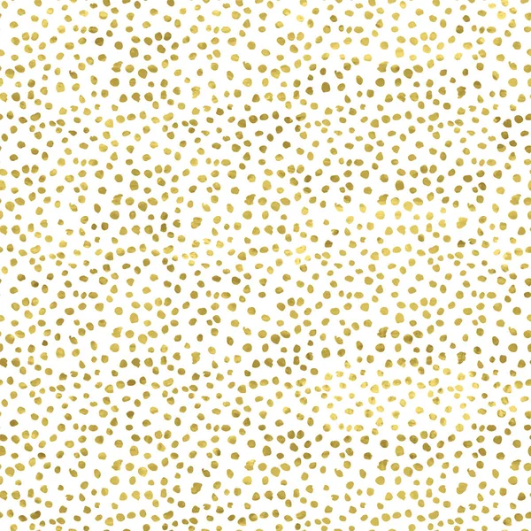 Wit Goud Naadloos Patroon Met Glitter Folie Getextureerde Confetti Cirkels — Stockvector