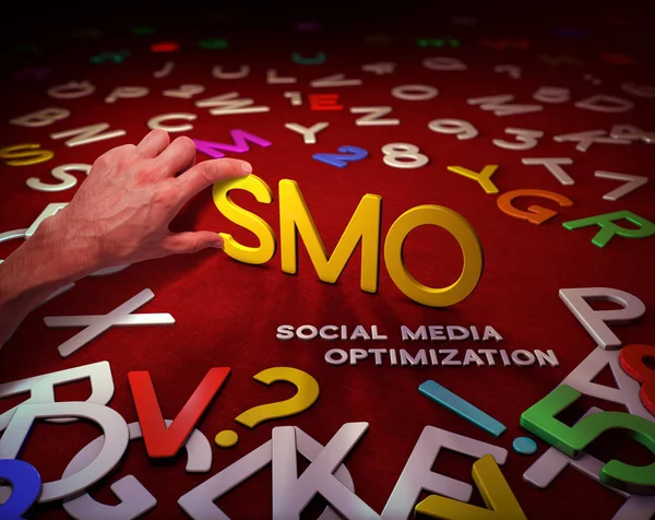 Smo Search Marketing Optimization Typography — Stock Photo, Image
