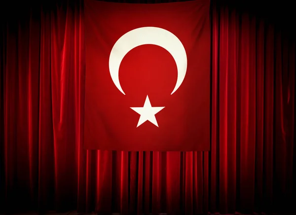 Turchia Bandiera Turca Scena Studio Illustrazione — Foto Stock