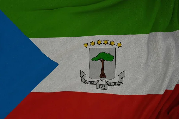 Gwinea Równikowa Bandera Państwa — Zdjęcie stockowe