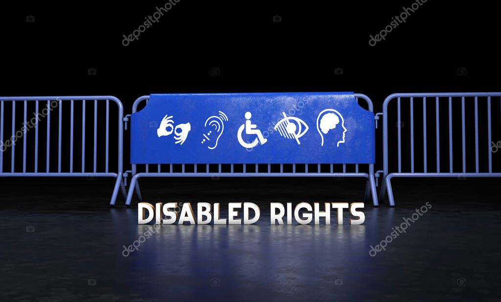 Disabled Rights, Disability Signs, Icons are Visual Presentation.