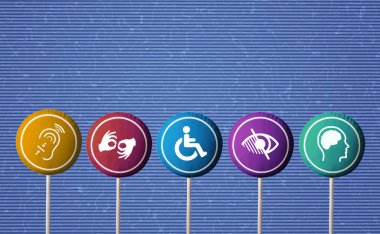 Engelli, Engelli İşaretleri, Simgeler Görsel Sunumdur. 