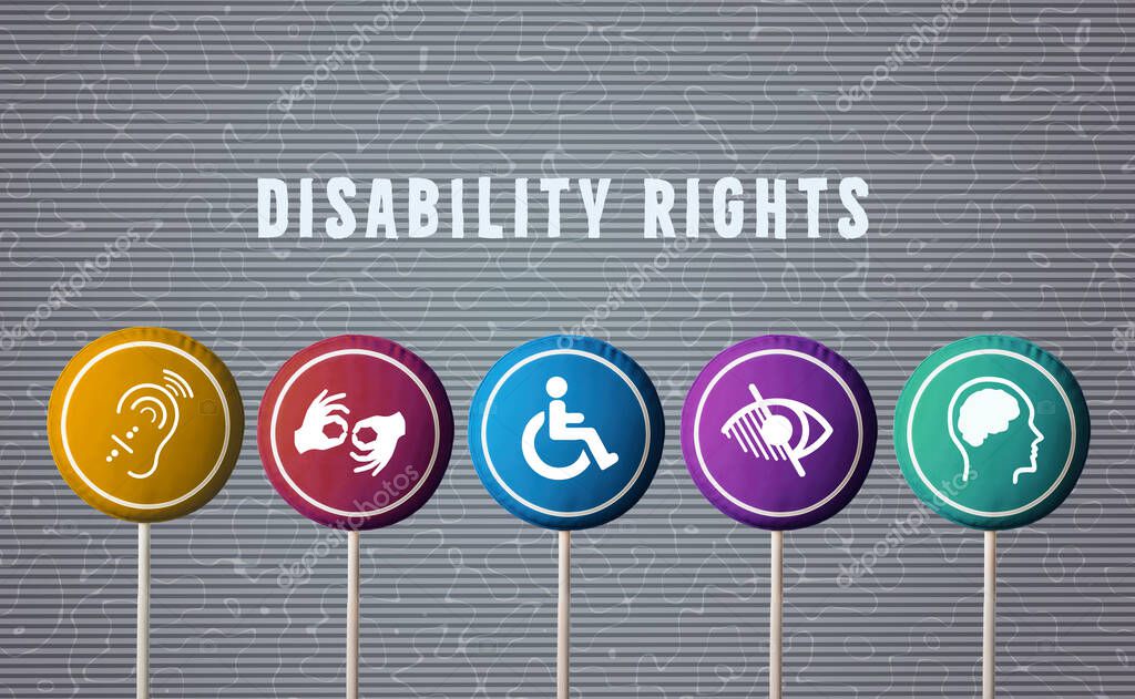 Disabled, Disability Signs, Icons are Visual Presentation.