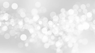 Beyaz bulanık arkaplan. Bokeh Noel 'i güzel, parlak Noel ışıklarını bulanıklaştırdı