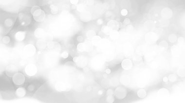 Beyaz bulanık arkaplan. Bokeh Noel 'i güzel, parlak Noel ışıklarını bulanıklaştırdı