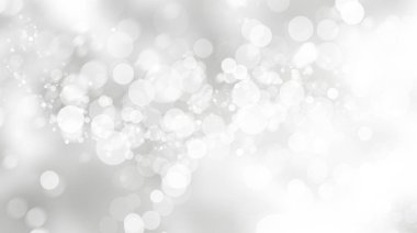 Beyaz bulanık arkaplan. Bokeh Noel 'i güzel, parlak Noel ışıklarını bulanıklaştırdı