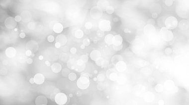 Beyaz bulanık arkaplan. Bokeh Noel 'i güzel, parlak Noel ışıklarını bulanıklaştırdı