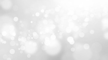 Beyaz bulanık arkaplan. Bokeh Noel 'i güzel, parlak Noel ışıklarını bulanıklaştırdı