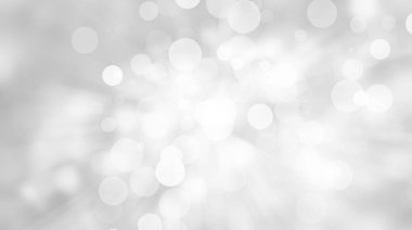 Beyaz bulanık arkaplan. Bokeh Noel 'i güzel, parlak Noel ışıklarını bulanıklaştırdı