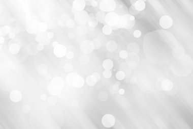 Beyaz bulanık arkaplan. Bokeh Noel 'i güzel, parlak Noel ışıklarını bulanıklaştırdı