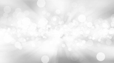 Beyaz bulanık arkaplan. Bokeh Noel 'i güzel, parlak Noel ışıklarını bulanıklaştırdı