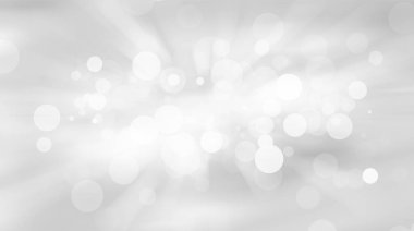 Beyaz bulanık arkaplan. Bokeh Noel 'i güzel, parlak Noel ışıklarını bulanıklaştırdı