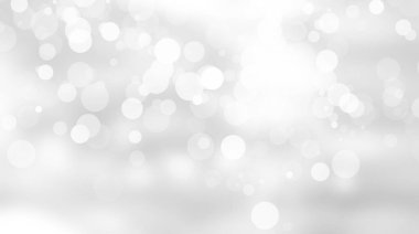 Beyaz bulanık arkaplan. Bokeh Noel 'i güzel, parlak Noel ışıklarını bulanıklaştırdı