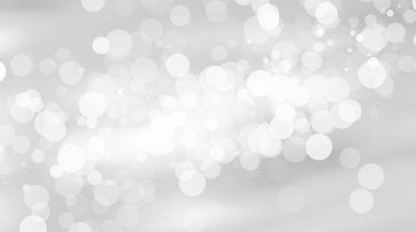 Beyaz bulanık arkaplan. Bokeh Noel 'i güzel, parlak Noel ışıklarını bulanıklaştırdı