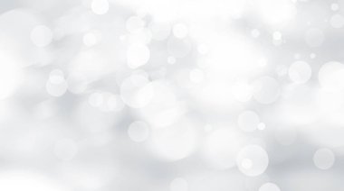 Beyaz bulanık arkaplan. Bokeh Noel 'i güzel, parlak Noel ışıklarını bulanıklaştırdı